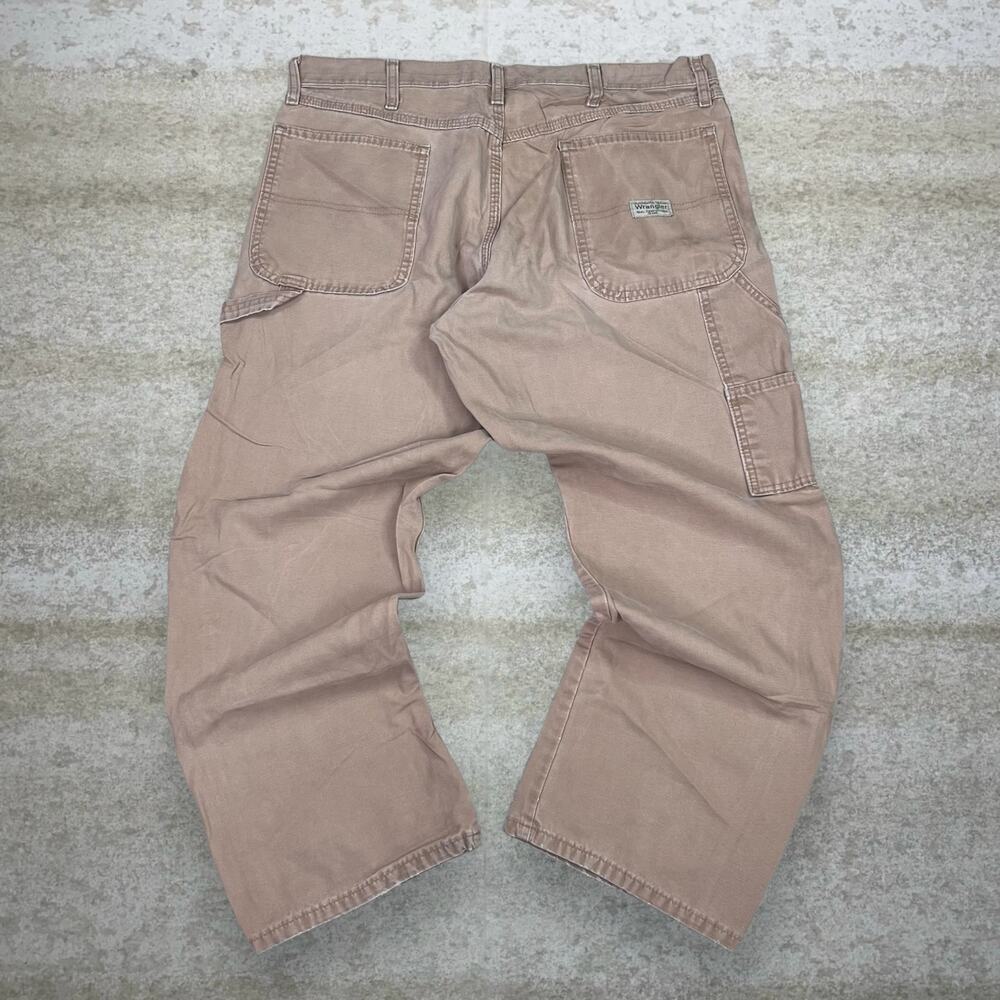 Vintage Y2K Wrangler Carpenter Pants 36x29 Baggy Tan Work Wear Dungarees